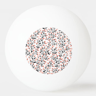 Bolinha De Ping Pong Flores De Rabo: Coral Floral Sem Costura.