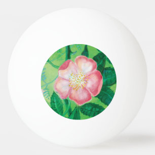 Bolinha De Ping Pong Flores de Rosa selvagens cor-de-rosa e ilustração