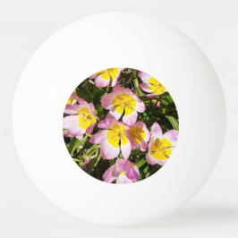 Bolinha De Ping Pong Flores Rosa e Amarelo