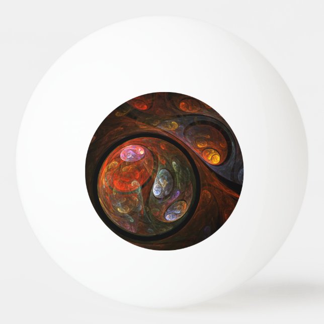 Bolinha De Ping Pong Fluid Connection Abstrato Art (Frente)