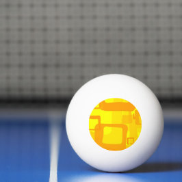 Bolinha De Ping Pong Fluxo Vibrante de Sol – Formas Modernas de Arte Ab