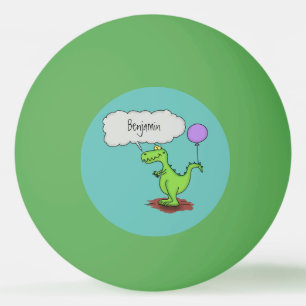 Bolinha De Ping Pong Fogo giro em forma de cartoon verde