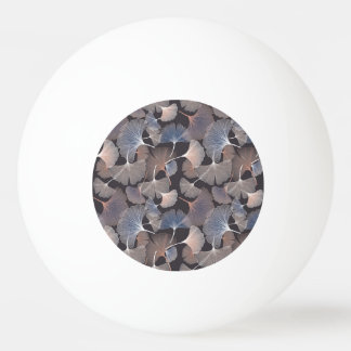 Bolinha De Ping Pong Folhas de Ginkgo: padrão natural elegante.