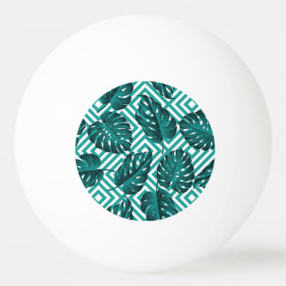 Bolinha De Ping Pong Folhas Tropicais: Padrão Invisível Floral.