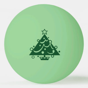Bolinha De Ping Pong Forma de Árvore de Natal Verde no Brilho no Escur
