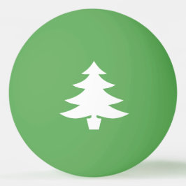 Bolinha De Ping Pong Forma de árvore de pinheiro branco em verde