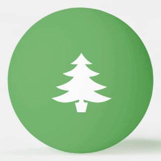 Bolinha De Ping Pong Forma de árvore de pinheiro branco em verde