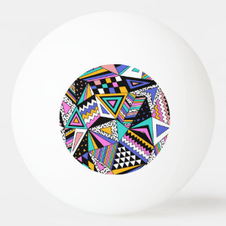 Bolinha De Ping Pong Formas Geométricas Retroativas: Vintagem Colorida.