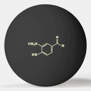 Bolinha De Ping Pong Fórmula Química Molecular Vanilla Vanillin