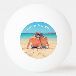 Bolinha De Ping Pong Foto e texto personalizados - seu próprio Design