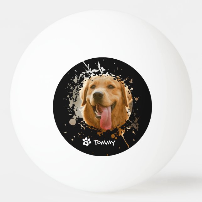 Bolinha De Ping Pong Foto Personalizada com Nome   (Frente)