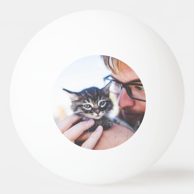 Bolinha De Ping Pong Foto personalizada Pet (Frente)