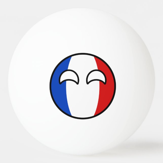 Bolinha De Ping Pong France Geeky de tensão engraçado Countryball (Frente)