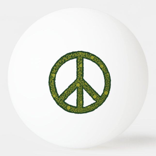 Bolinha De Ping Pong Friedenszeichen grün  (Frente)