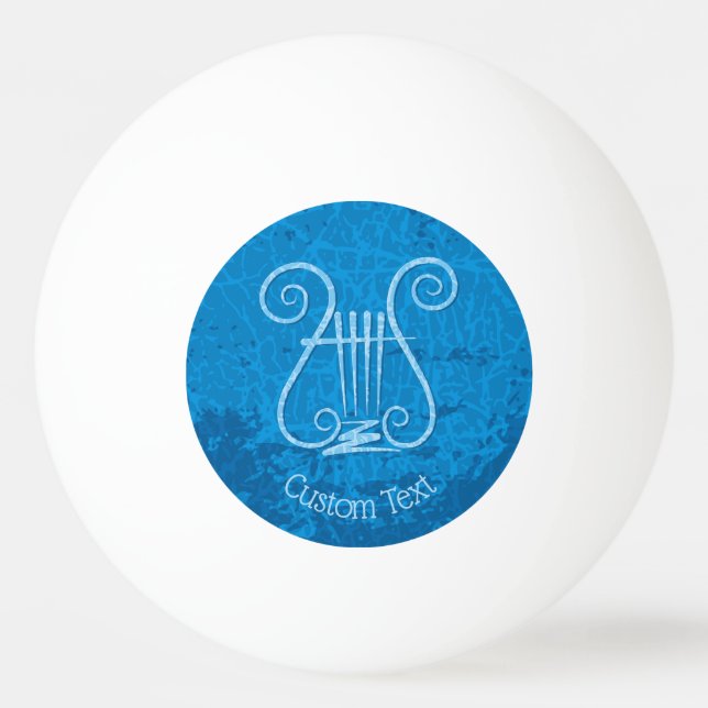 Bolinha De Ping Pong Fundo de Lyre Azul (Frente)