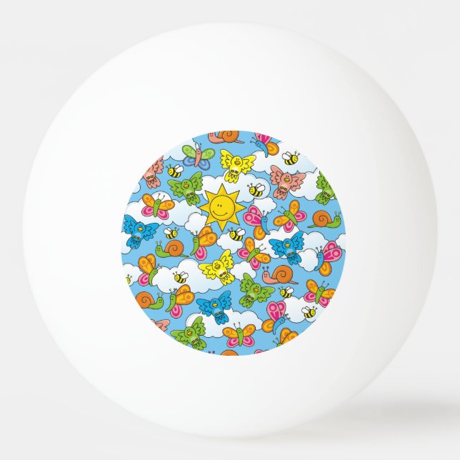 Bolinha De Ping Pong Fundo dos Animais Bebês (Frente)