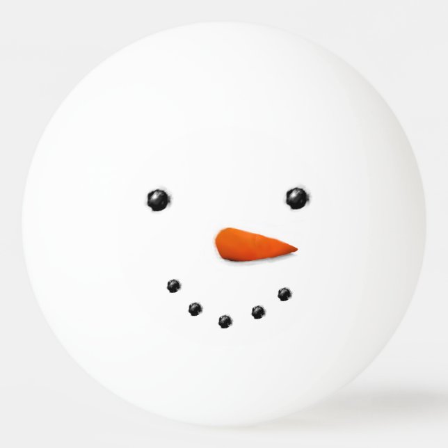 Bolinha De Ping Pong Funny Holiday Snowman (Frente)