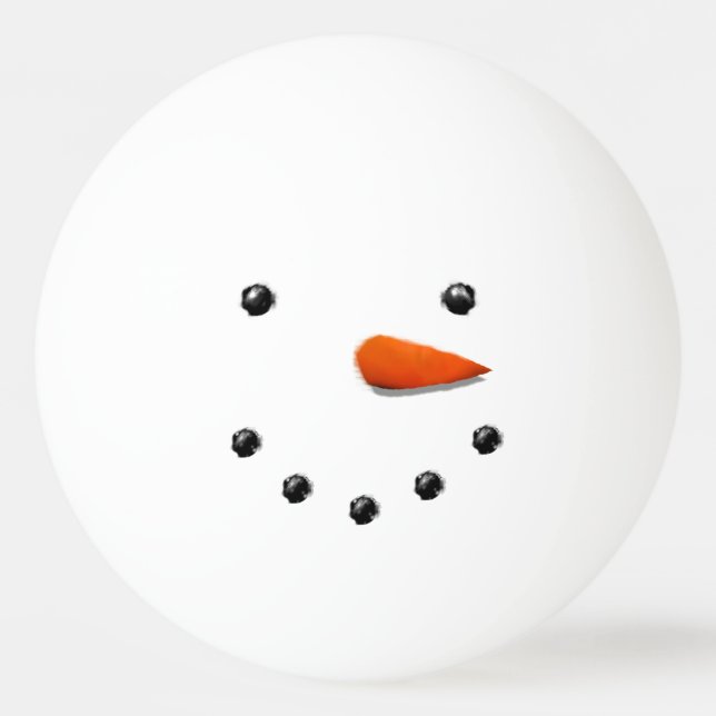 Bolinha De Ping Pong Funny Holiday Snowman (Frente)