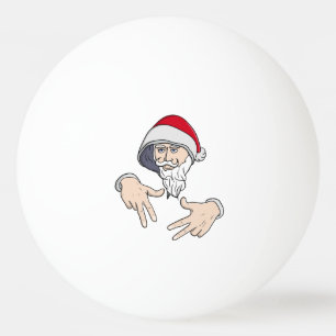 Bolinha De Ping Pong Gangsta legal Hip Hop Hand Rap Santa Claus
