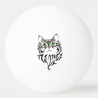 Bolinha De Ping Pong Gatinho com olhos verdes