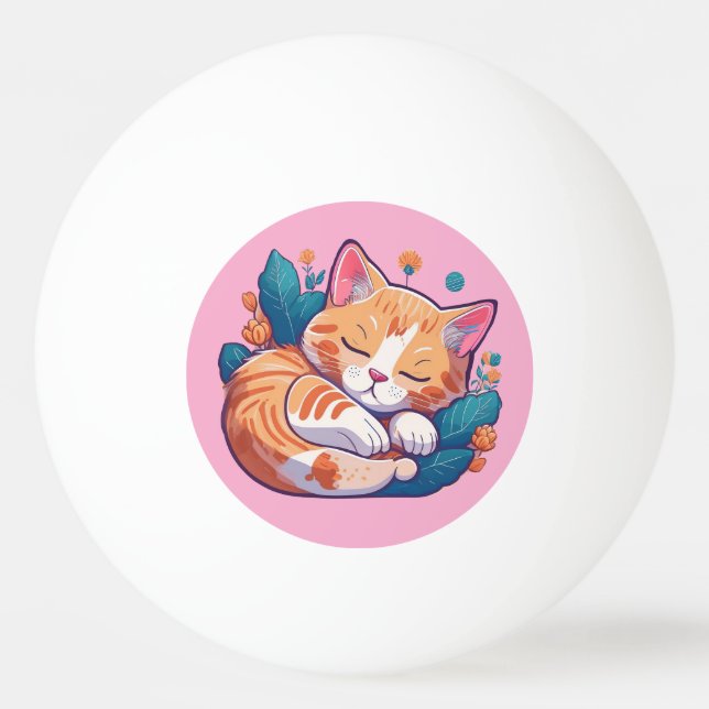 Bolinha De Ping Pong Gatinho sunset (Frente)