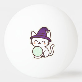 Bolinha De Ping Pong Gato de Halloween de Kawaii - Mágico e Adorável Sp