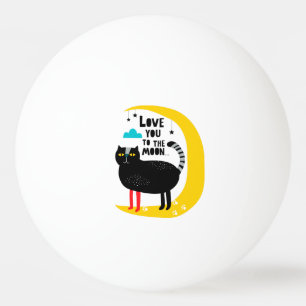 Bolinha De Ping Pong Gato na lua