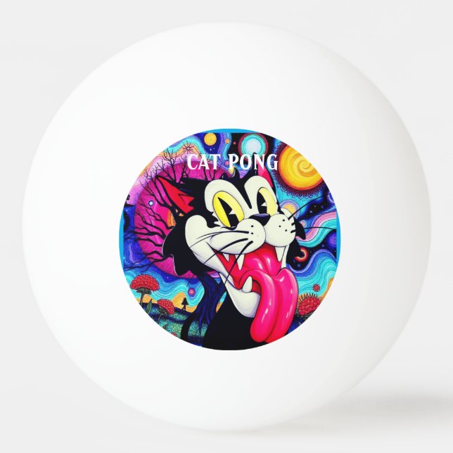 BOLINHA DE PING PONG GATO PRIMEIRO CANADÁ (Frente)