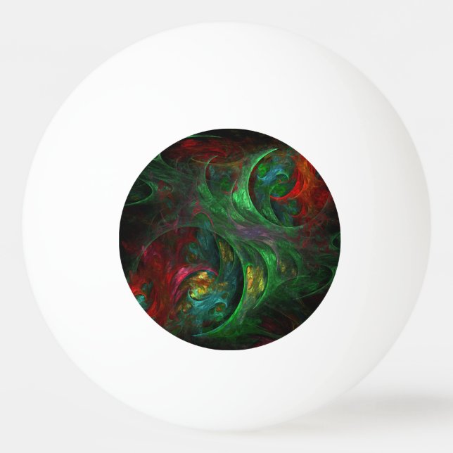 Bolinha De Ping Pong Genesis Abstrato Art Verde (Frente)