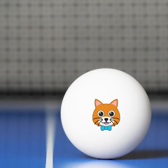 Bolinha De Ping Pong Gengibre Feliz e Bonito com Papillon (Líquido)