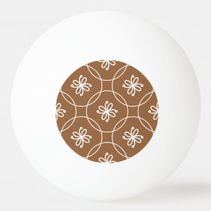 Bolinha De Ping Pong Geométrico floral: padrão artístico de safra.