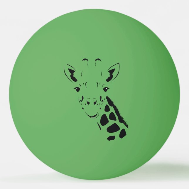 Bolinha De Ping Pong Giraffe Face Silhouette (Frente)