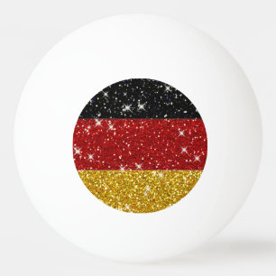Bolinha De Ping Pong Glitters Germany Flag com Sparkles