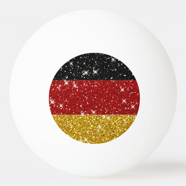 Bolinha De Ping Pong Glitters Germany Flag com Sparkles (Frente)