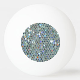 Bolinha De Ping Pong Glitzy Sparkly Silver Glitter Bling
