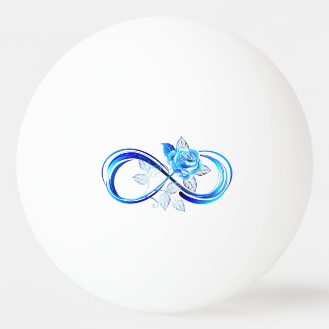Bolinha De Ping Pong Glowing infinity with blue rose (Frente)