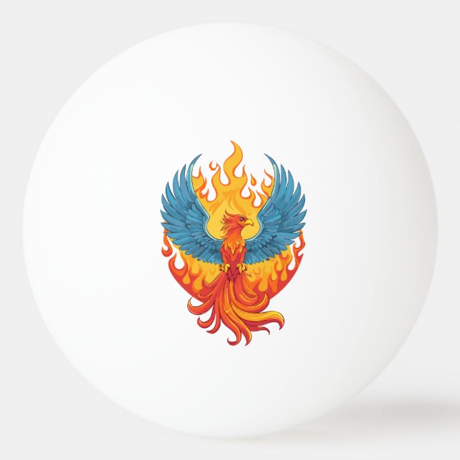 Bolinha De Ping Pong Glowing mythological Fantasy Phoenix Bird (Frente)