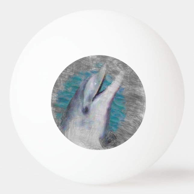 Bolinha De Ping Pong golfinho artístico (Frente)