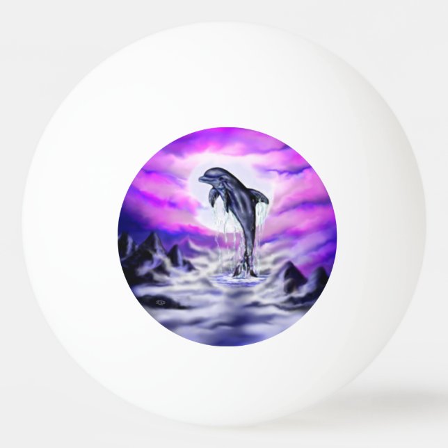 Bolinha De Ping Pong Golfinho de Lua (Frente)