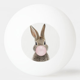 Bolinha De Ping Pong Goma de bolhas rosa soprada no coelho