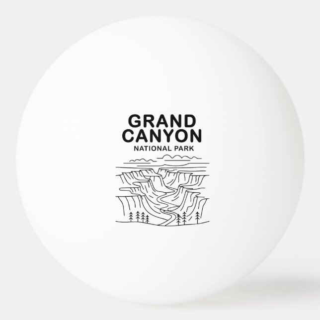 Bolinha De Ping Pong Grand Canyon National Park Line Art (Frente)