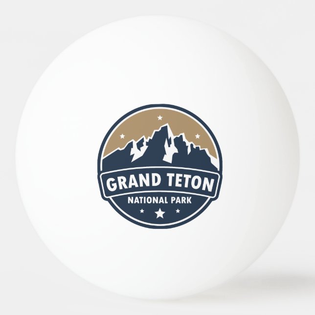 Bolinha De Ping Pong Grand Teton National Park Round Emblem (Frente)
