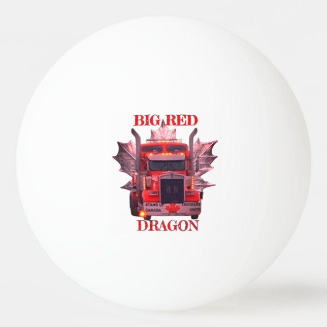 BOLINHA DE PING PONG GRANDE DRAGÃO VERMELHO (Frente)