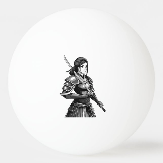 Bolinha De Ping Pong guerreira samurai japonesa - mulher (Frente)
