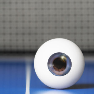 Bolinha De Ping Pong Halloween De Olho Azul Realista E Estranho E Reali