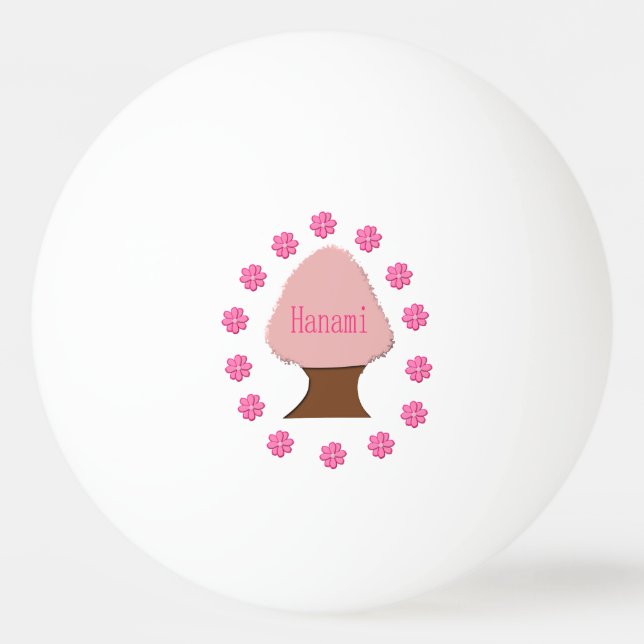 Bolinha De Ping Pong Hanami - Árvore de Cereja Japonesa (Frente)