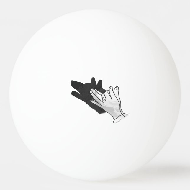 Bolinha De Ping Pong Hand Silhouette Wolf (Verso)
