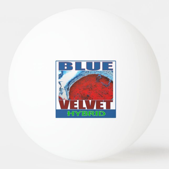 BOLINHA DE PING PONG HÍBRIDO DE VELUDO AZUL (Frente)