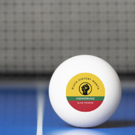 Bolinha De Ping Pong História Negra Mês Curva Texto Afro-Americano
