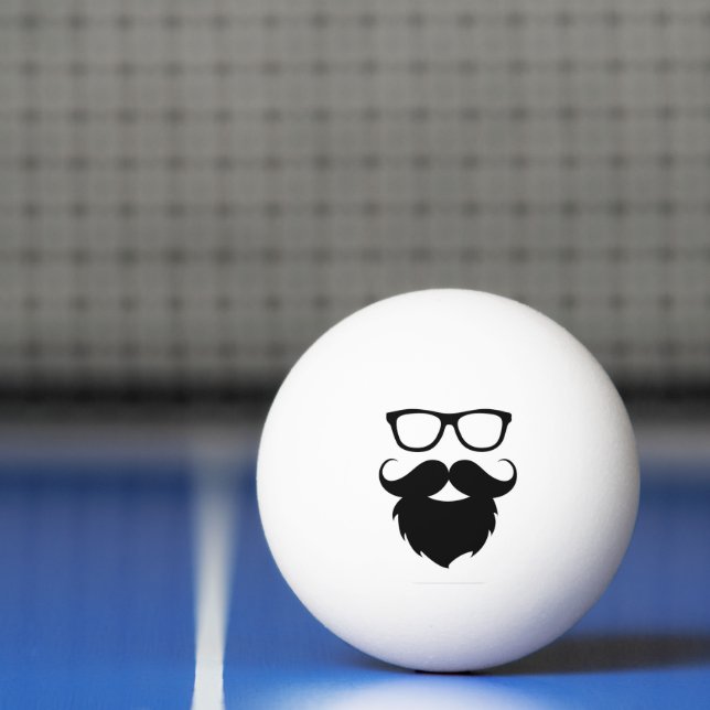 Bolinha De Ping Pong Homem com Barba Engraçada Totalmente Crescida (Líquido)